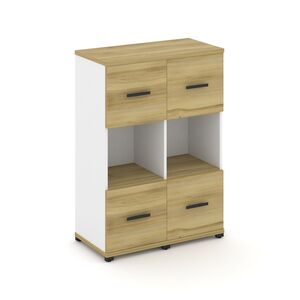 Шкаф две узкие секции, 3 ниши