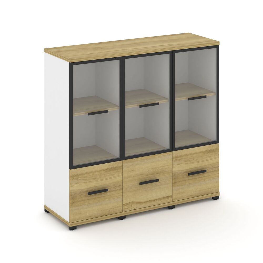 Шкаф три узкие секции, 3 ниши