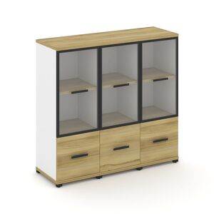 Шкаф три узкие секции, 3 ниши