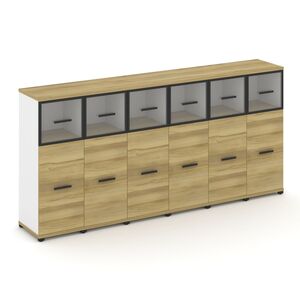 Шкаф шесть узких секций, 3 ниши