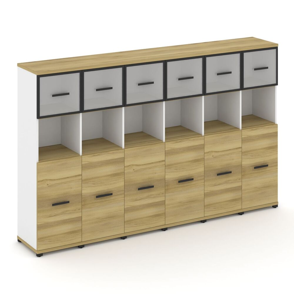 Шкаф шесть узких секций, 4 ниши