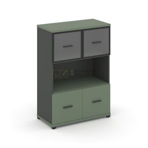 Шкаф одна широкая секция, 3 ниши