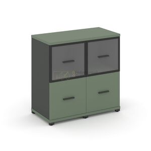 Шкаф две узкие секции, 2 ниши