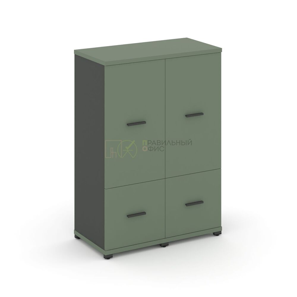 Шкаф две узкие секции, 3 ниши