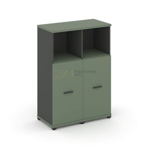 Шкаф две узкие секции, 3 ниши