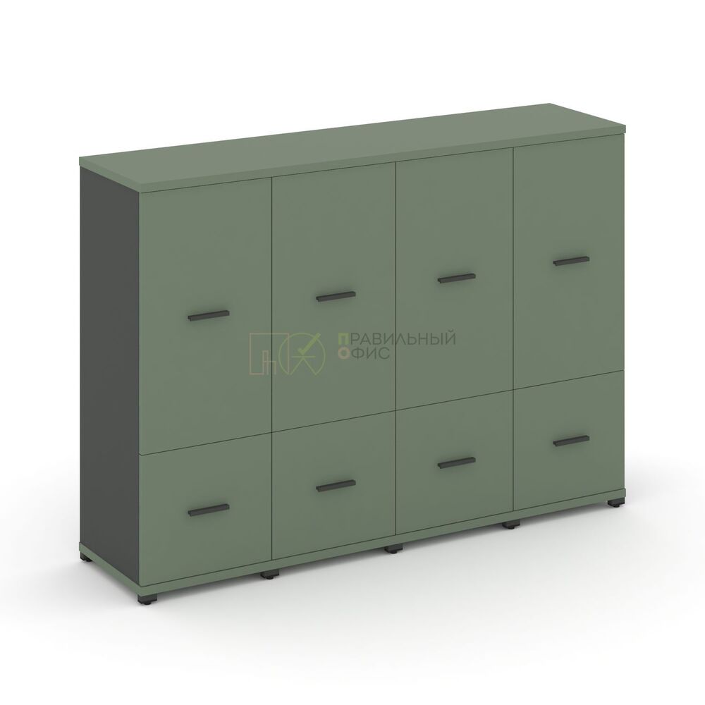 Шкаф четыре узкие секции, 3 ниши