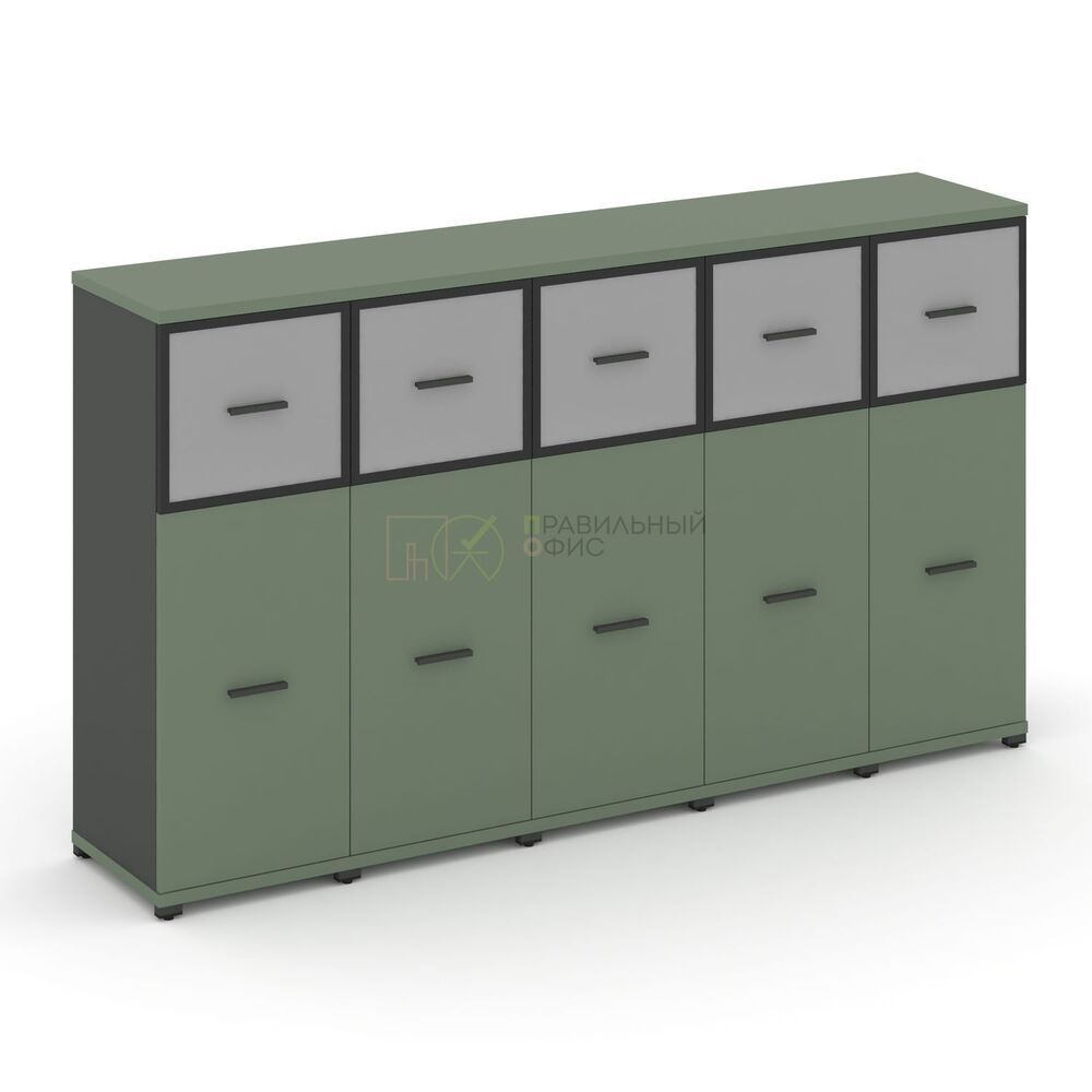 Шкаф пять узких секций, 3 ниши