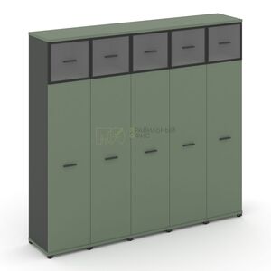 Шкаф пять узких секций, 5 ниш