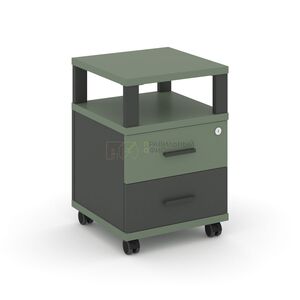 Тумба мобильная 2 ящика с надставкой