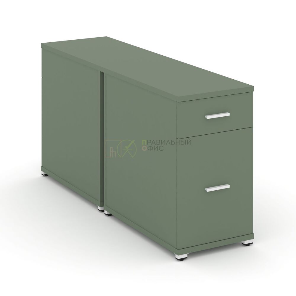 Тумба двухсторонняя опорная/приставная 1 ящик + 1 распашной фасад