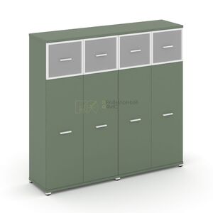 Шкаф две широкие секции, 4 ниши