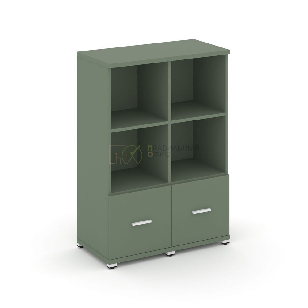 Шкаф две узкие секции, 3 ниши