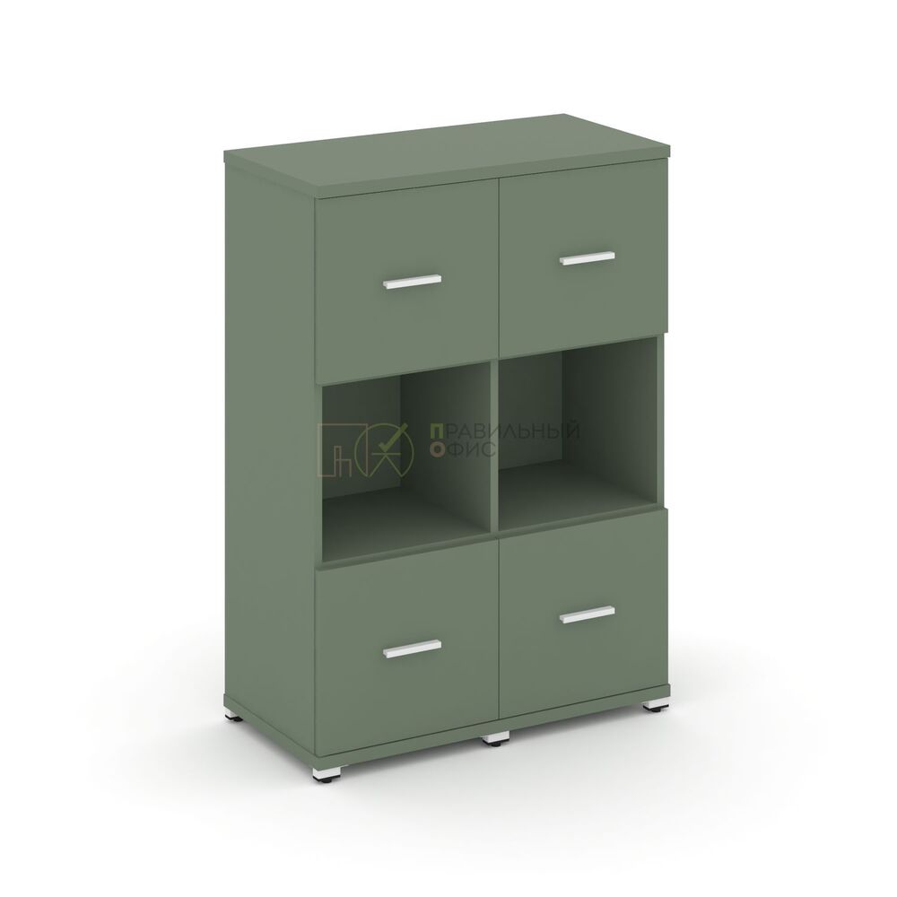 Шкаф две узкие секции, 3 ниши