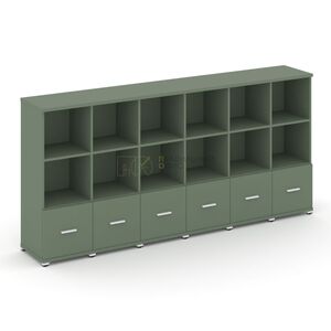 Шкаф шесть узких секций, 3 ниши