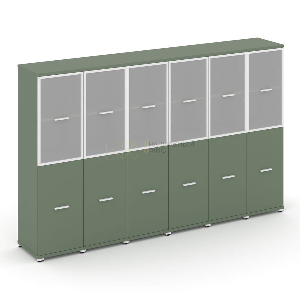 Шкаф шесть узких секций, 4 ниши