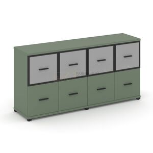 Шкаф две широкие секции, 2 ниши