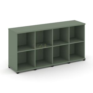 Стеллаж четыре узкие секции, 2 ниши