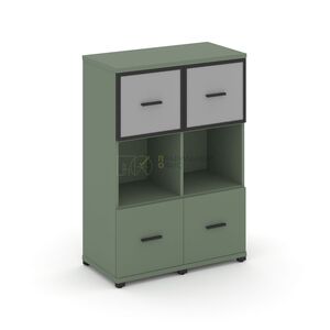 Шкаф две узкие секции, 3 ниши