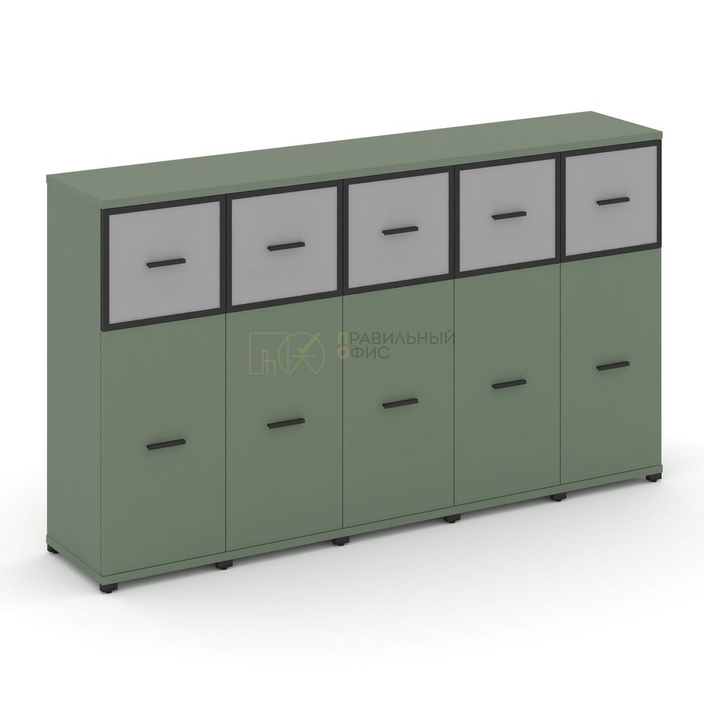 Шкаф пять узких секций, 3 ниши