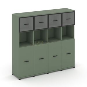 Шкаф четыре узкие секции, 4 ниши