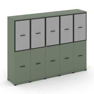 Шкаф пять узких секций, 4 ниши