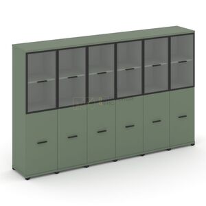 Шкаф шесть узких секций, 4 ниши