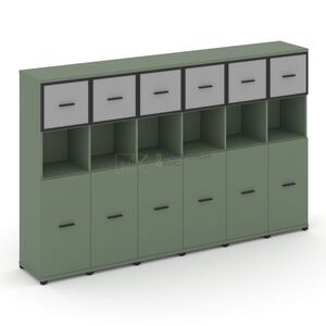 Шкаф шесть узких секций, 4 ниши