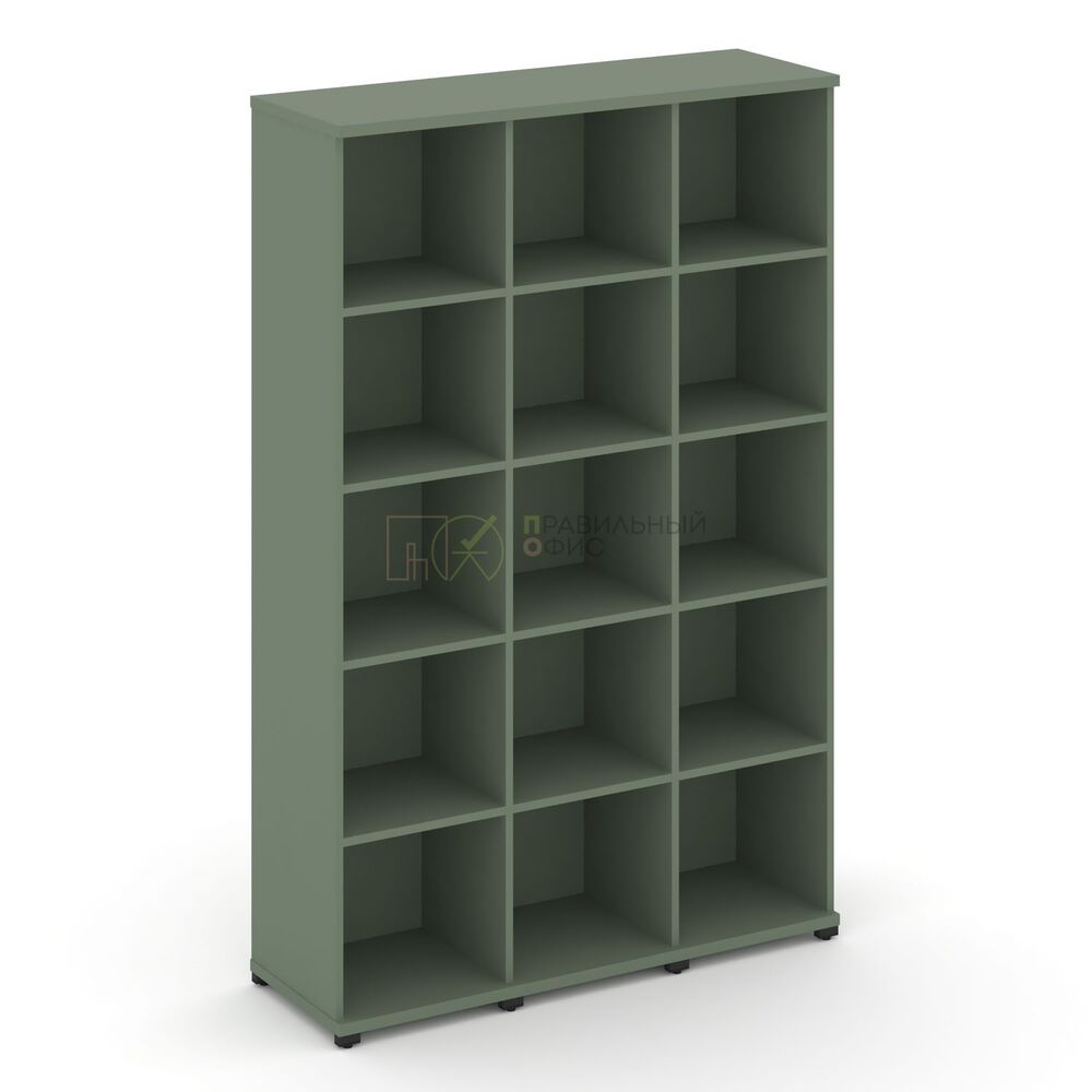 Стеллаж три узкие секции, 5 ниш