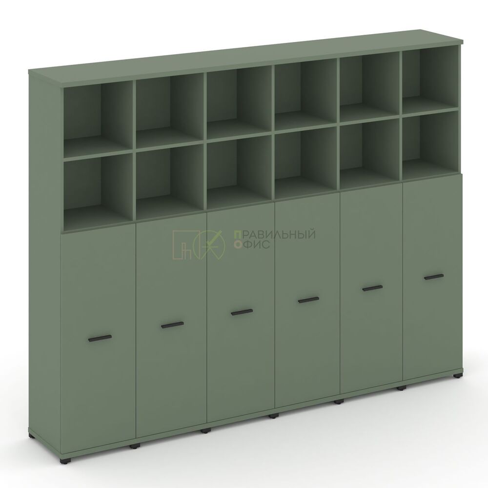 Шкаф шесть узких секций, 5 ниш