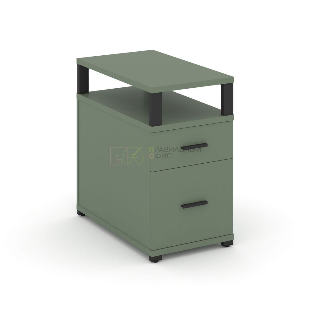 Тумба приставная 1 ящик + 1 распашной фасад с надставкой