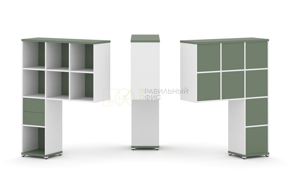 Надставка высокая + (Задняя стенка 8 шт) + (Блок 2 ящика - 1шт)