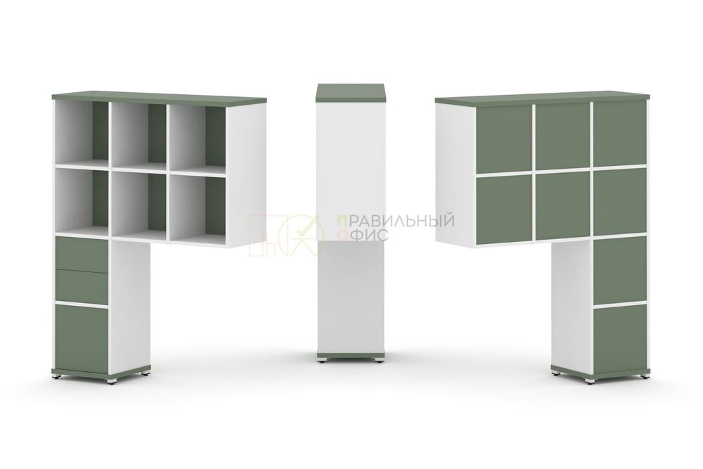 Надставка высокая + (Задняя стенка 8 шт) + (Блок 2 ящика - 1шт) + (Блок 1 ящик - 1 шт)