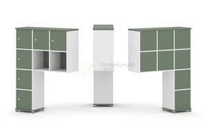 Надставка высокая + (Задняя стенка 8 шт) + (Распашной фасад - 6 шт)