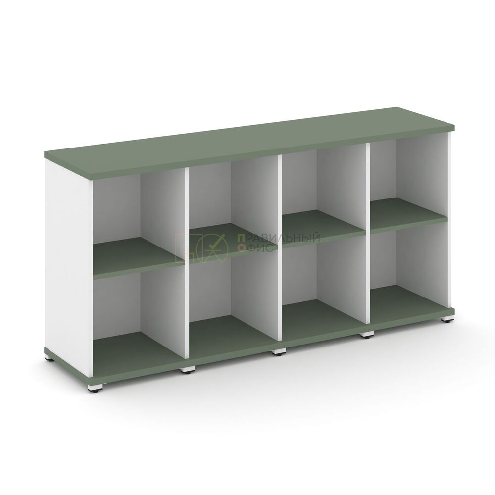 Стеллаж четыре узкие секции, 2 ниши