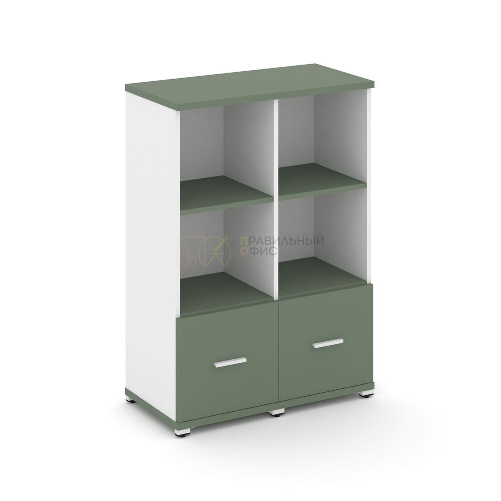 Шкаф две узкие секции, 3 ниши