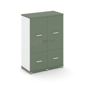 Шкаф две узкие секции, 3 ниши