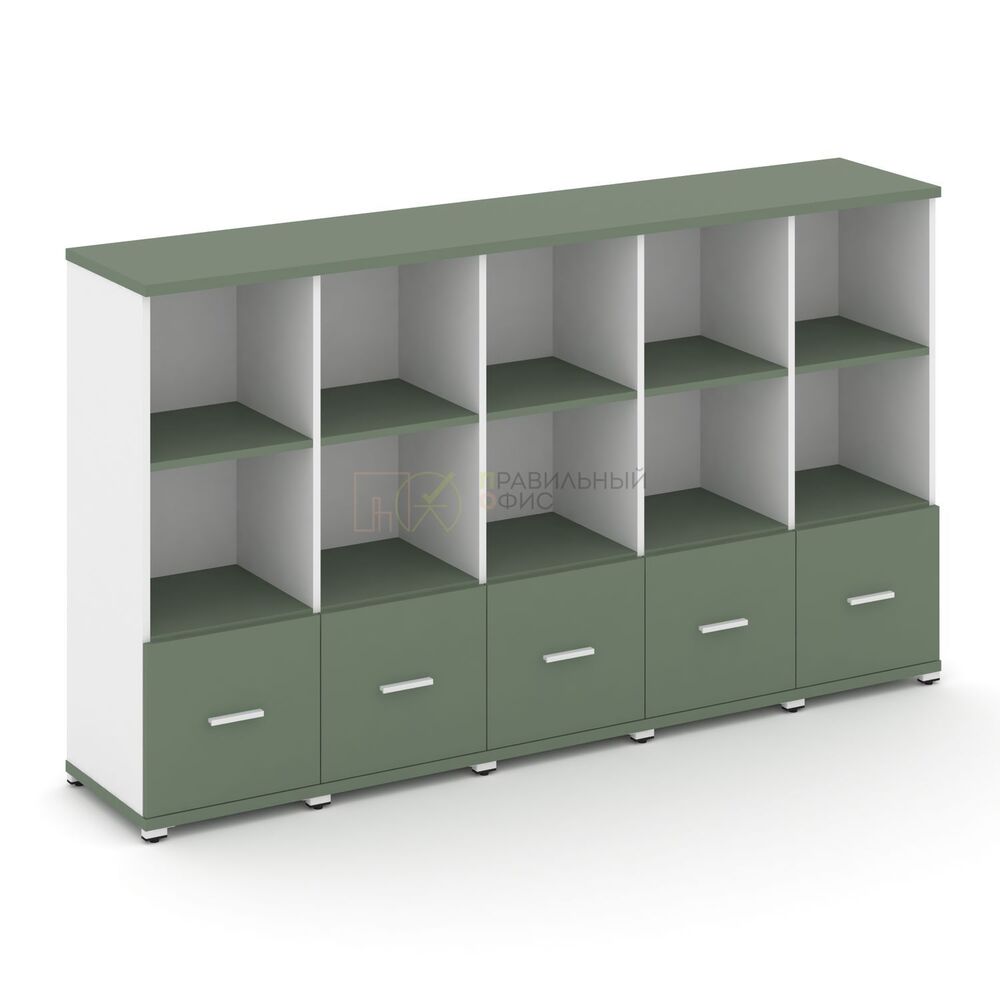 Шкаф пять узких секций, 3 ниши