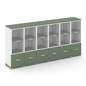 Шкаф шесть узких секций, 3 ниши