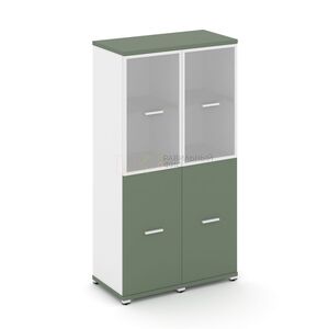 Шкаф две узкие секции, 4 ниши