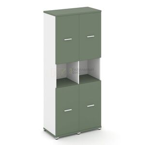 Шкаф две узкие секции, 5 ниш