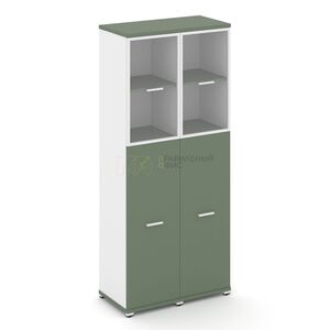 Шкаф две узкие секции, 5 ниш