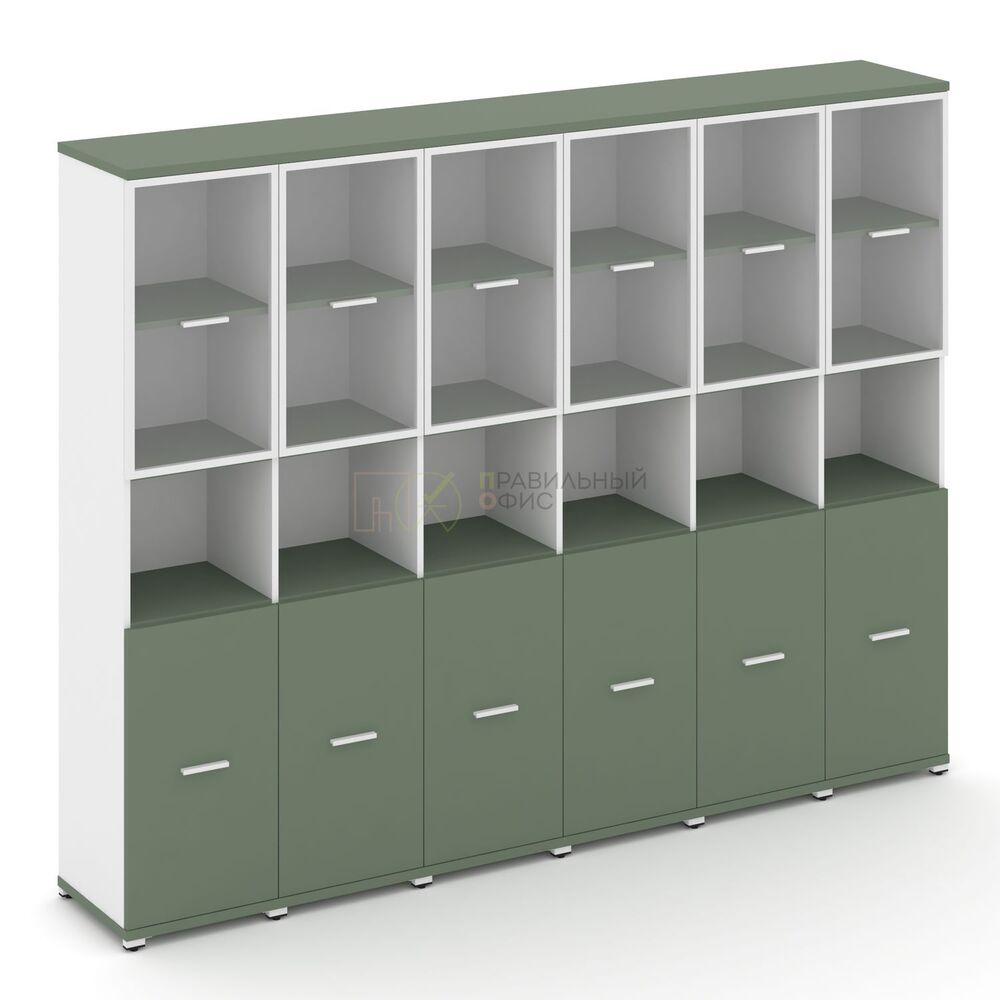 Шкаф шесть узких секций, 5 ниш