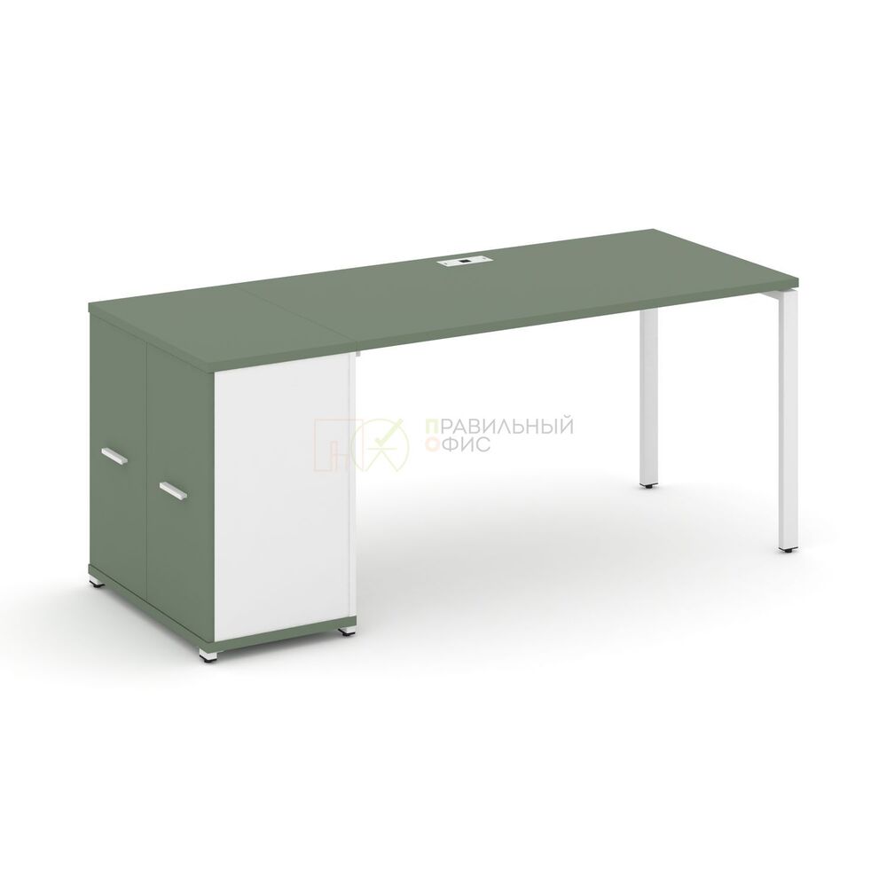 Стол рабочий с опорным распашным шкафом