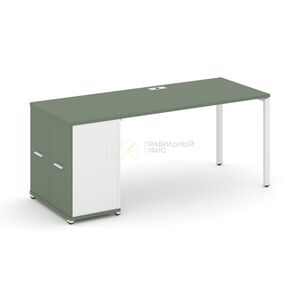 Стол рабочий с опорным распашным шкафом