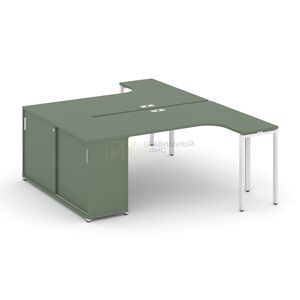 Рабочая станция с опорным шкафом-купе