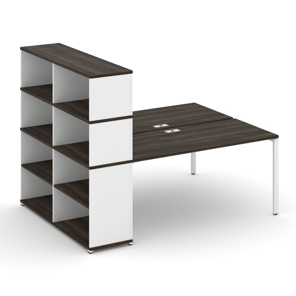 Рабочая станция с опорным стеллажом с надставкой высокой