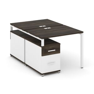 Рабочая станция на 2 места с двухсторонней опорной тумбой