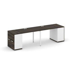 Рабочая станция с опорными распашными шкафами