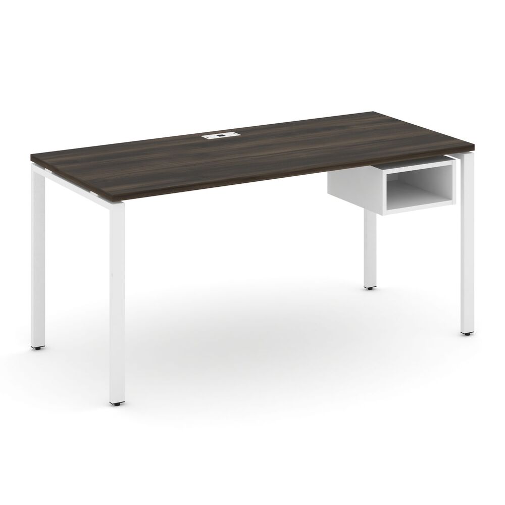 Стол рабочий с подвесной тумбой c одной открытой нишей