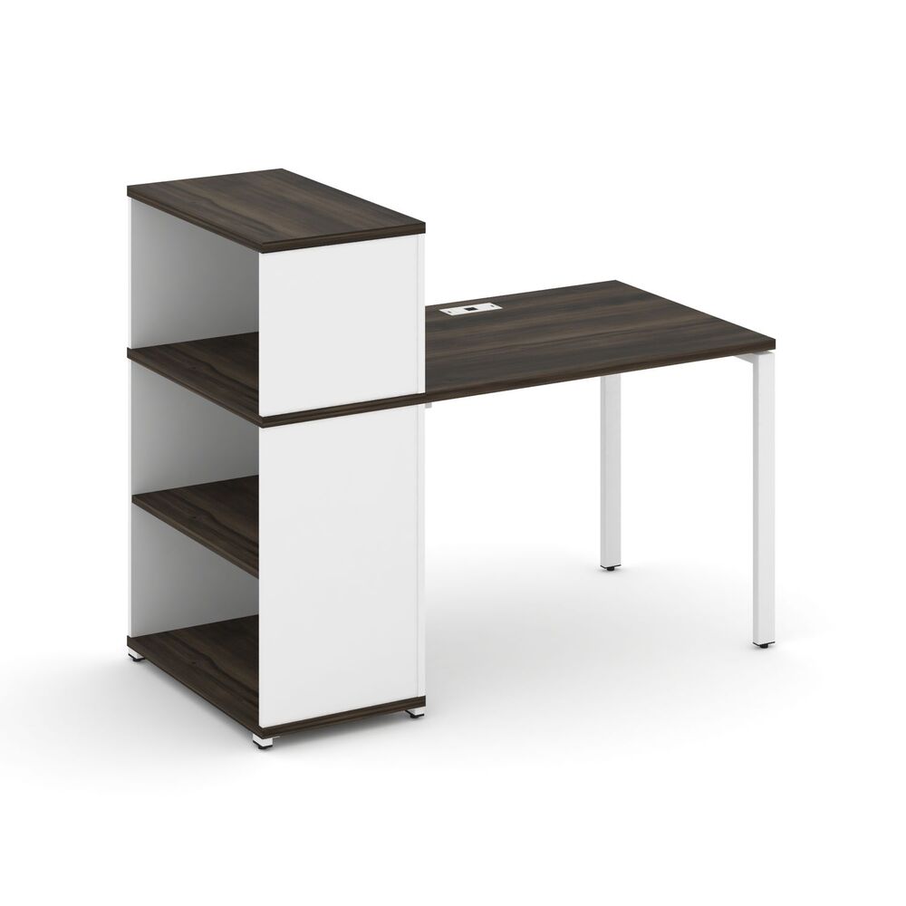 Стол рабочий с опорным стеллажом с надставкой низкой